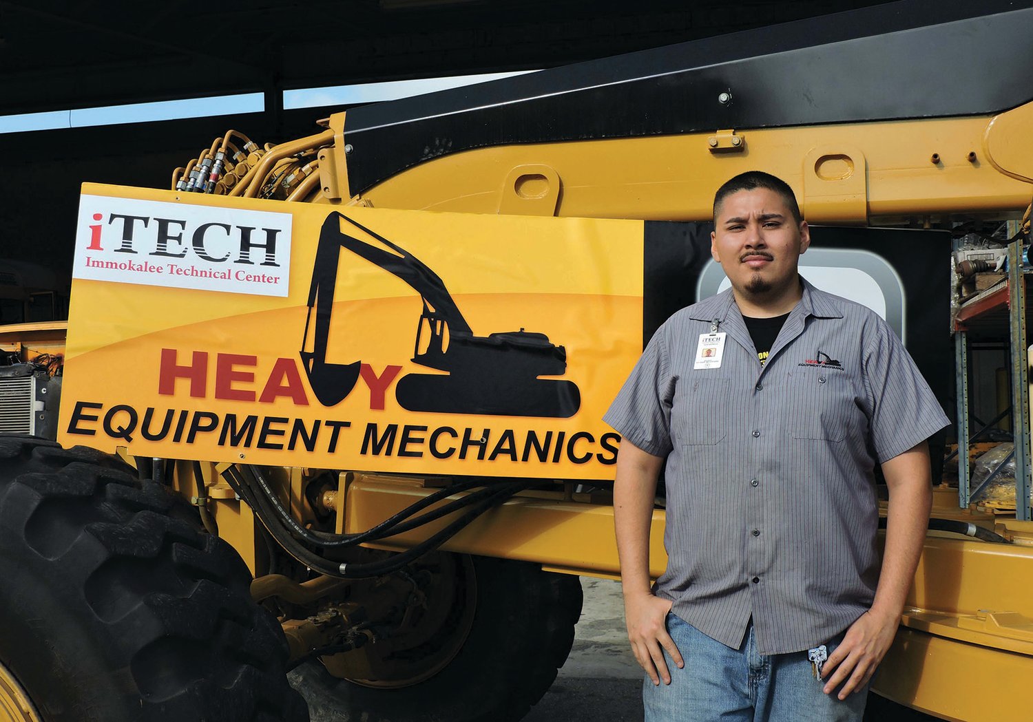 Julio Estrella supports his growing family with a high-wage job achieved after he graduated from The Immokalee Foundation’s Heavy Equipment Service Technician program.